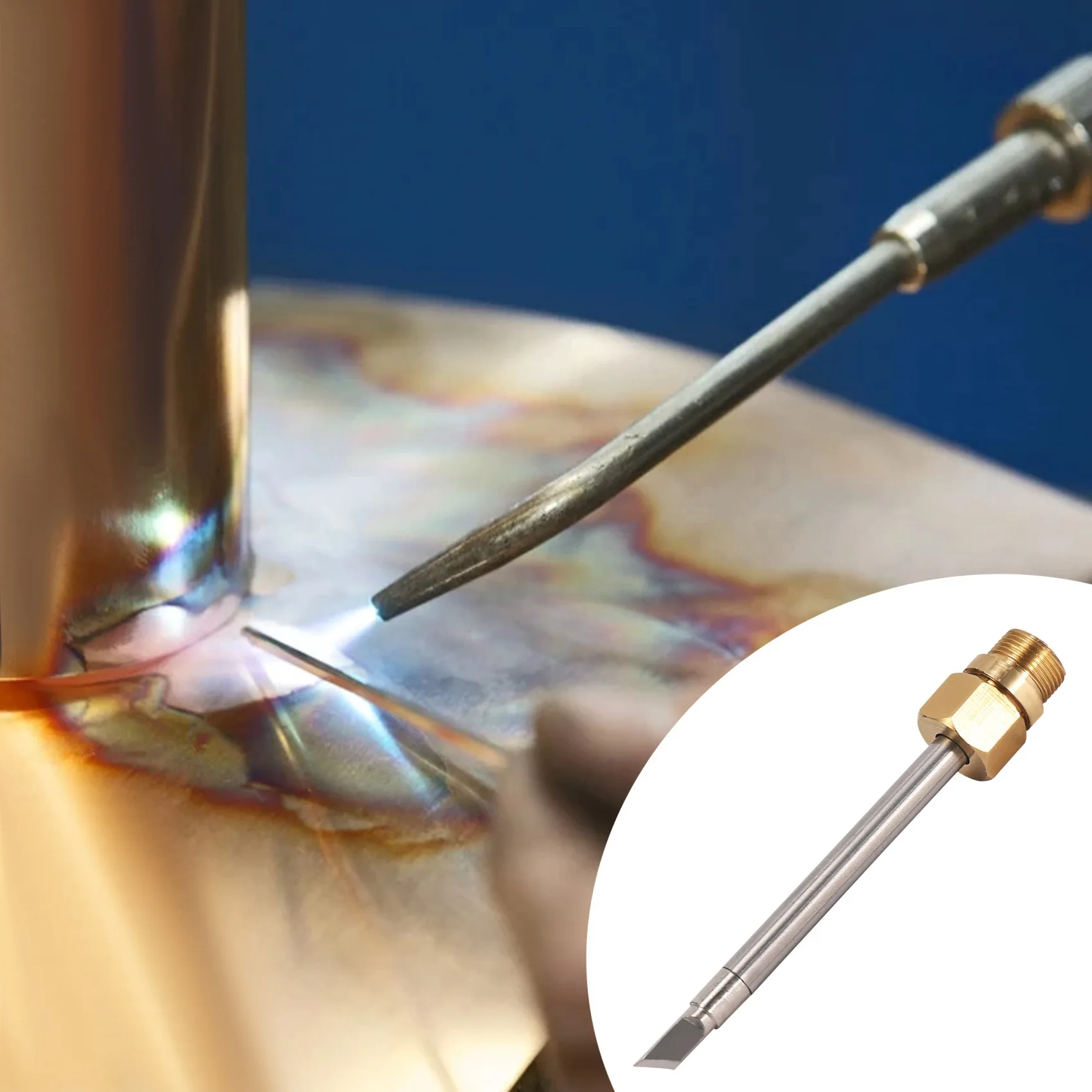 510 Interface Soldering Iron Tip Mini Portable USB Soldering Iron Tip Welding Rework Accessories, Knife Tip