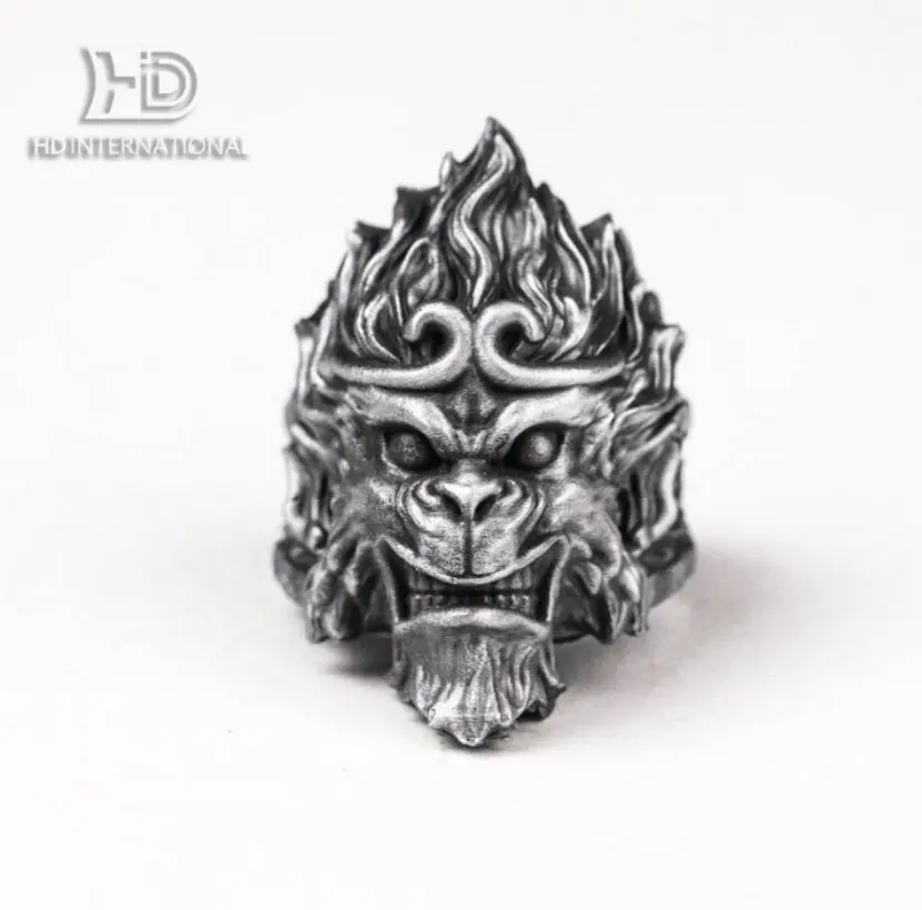 Monkey King Ring Angry King Brass Ring Handmade Jewelry Hero Is Back, Return of the Great Sage Brass 925 silver handmade custom