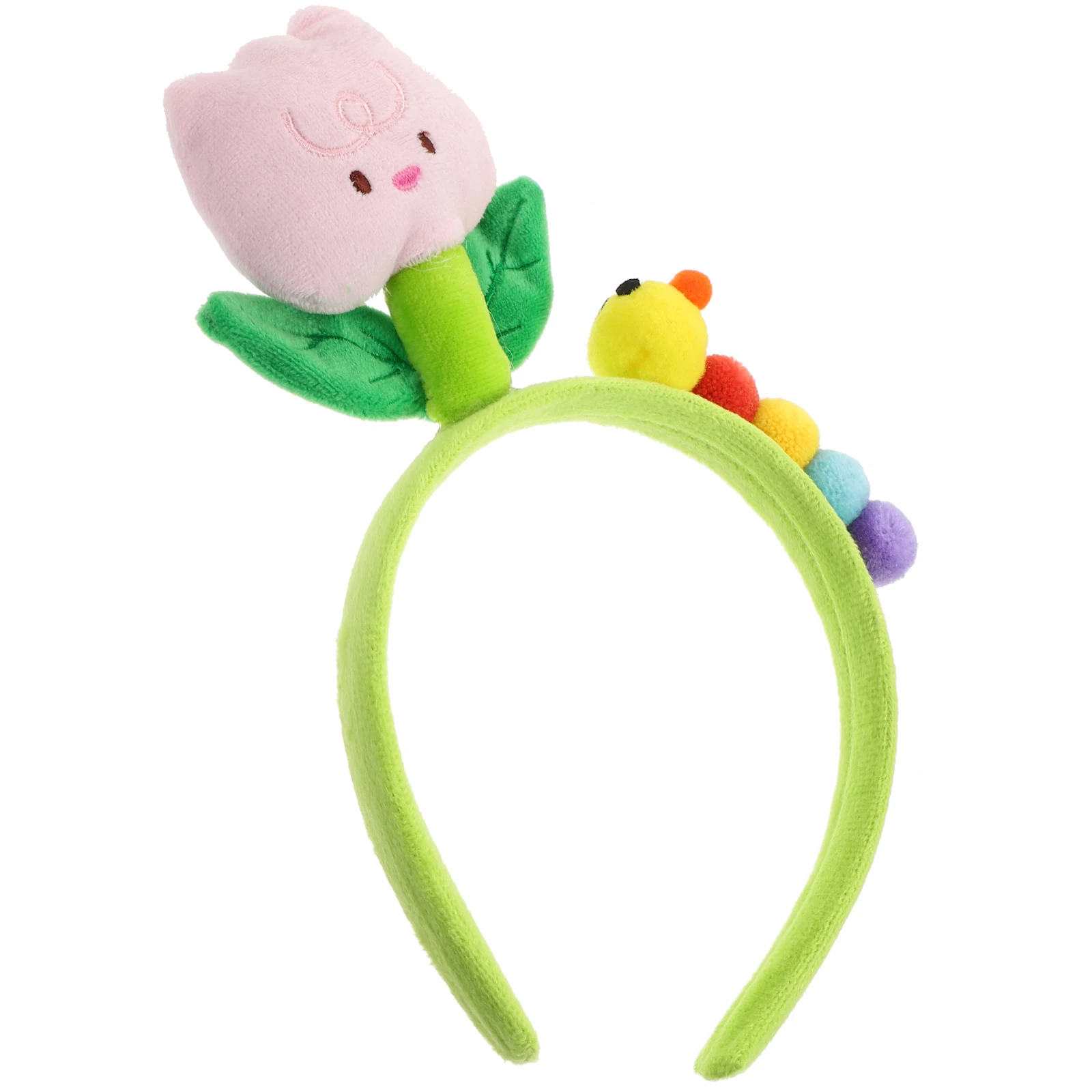 

Charming Caterpillar Flower Headb Pink Wide Headb s for Washing Face Spa Women Hairstyles Cosplay Party Hats Lightweight