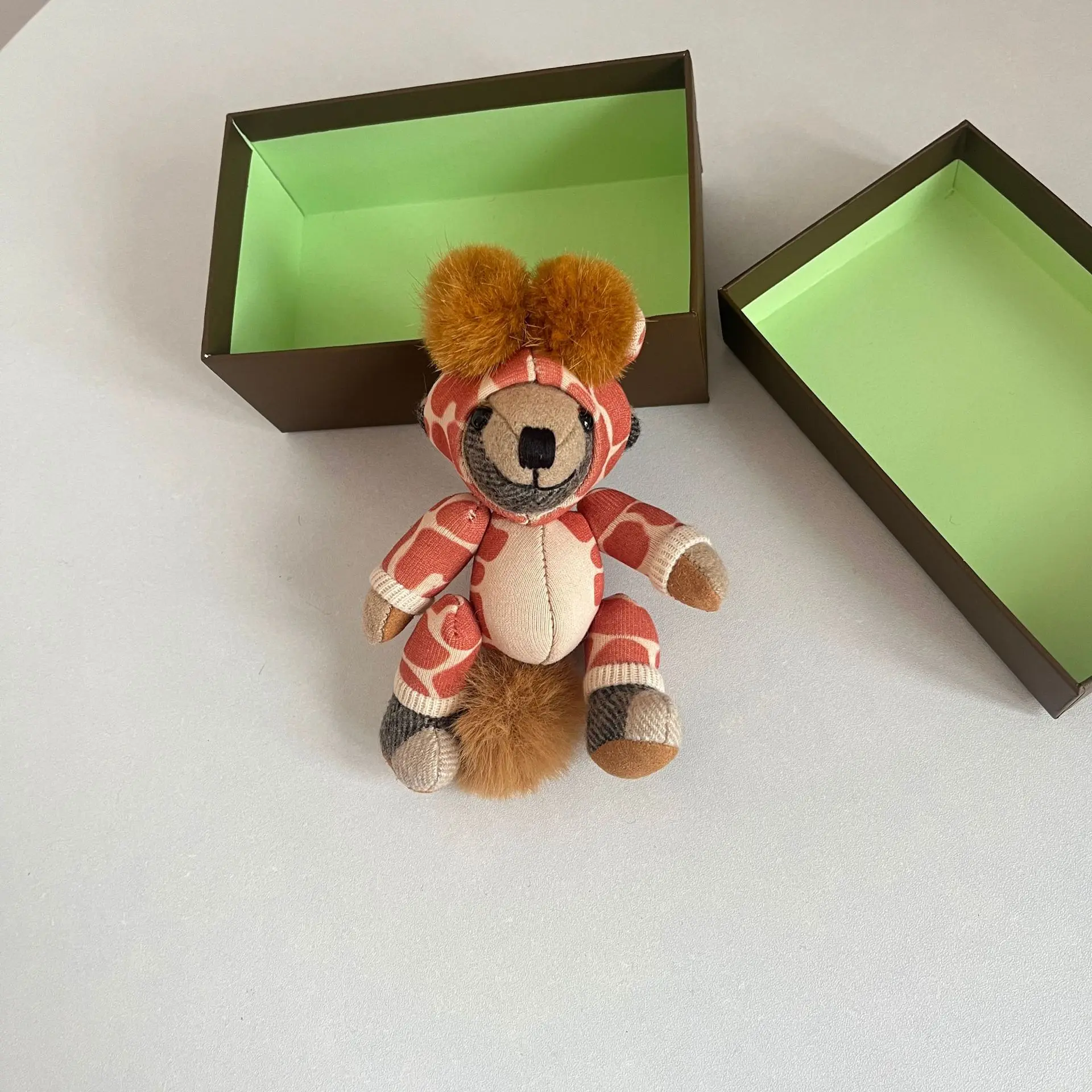 

Кашемировый плюшевый мишка, автомобильный брелок, украшения, подвесные автомобильные подвески для мужских и женских сумок