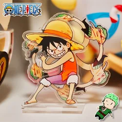 One Piece Luffy Acrylic Action Figures Anime Model Zoro 8cm Desk Car Decoration Collection Birthday Gifts Standing Sign Toy