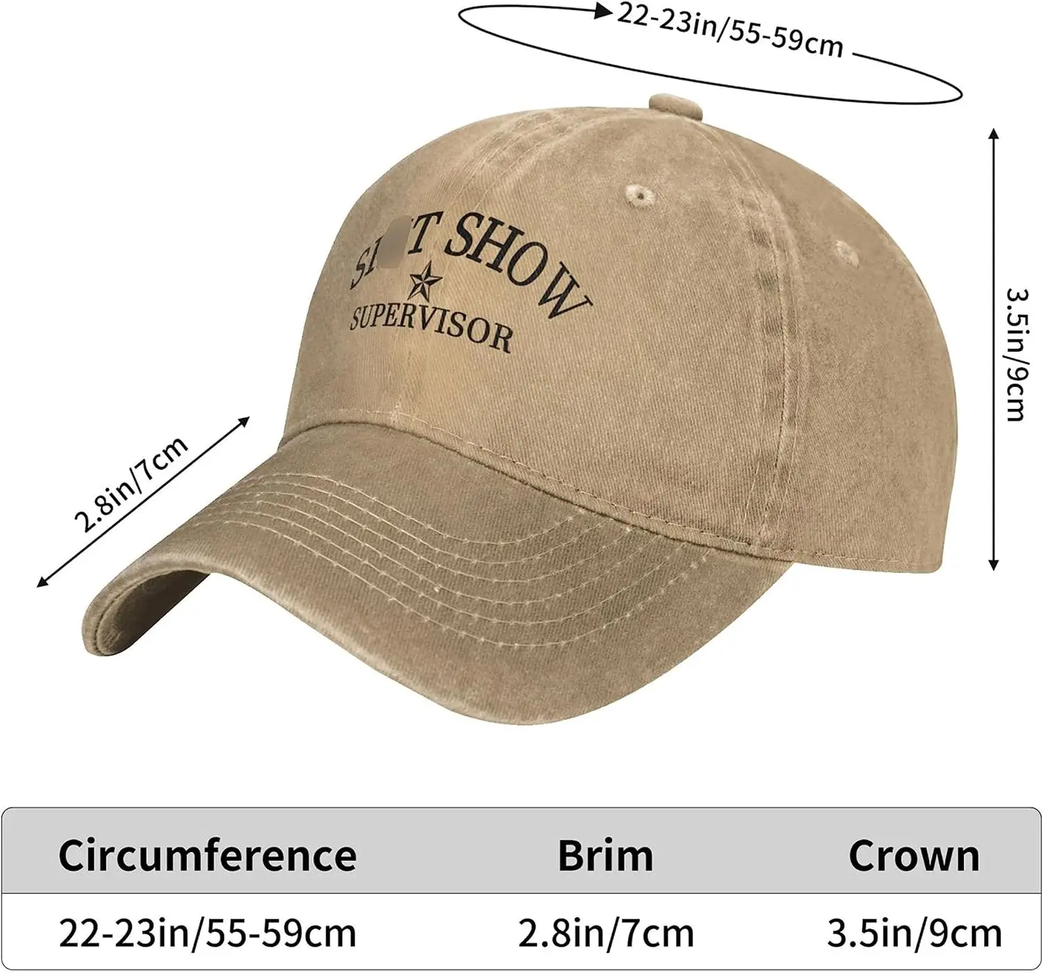 Show Supervisor Hat Premium Baseball Hat Funny Caps for Men Women Unisex Ideas Gifts