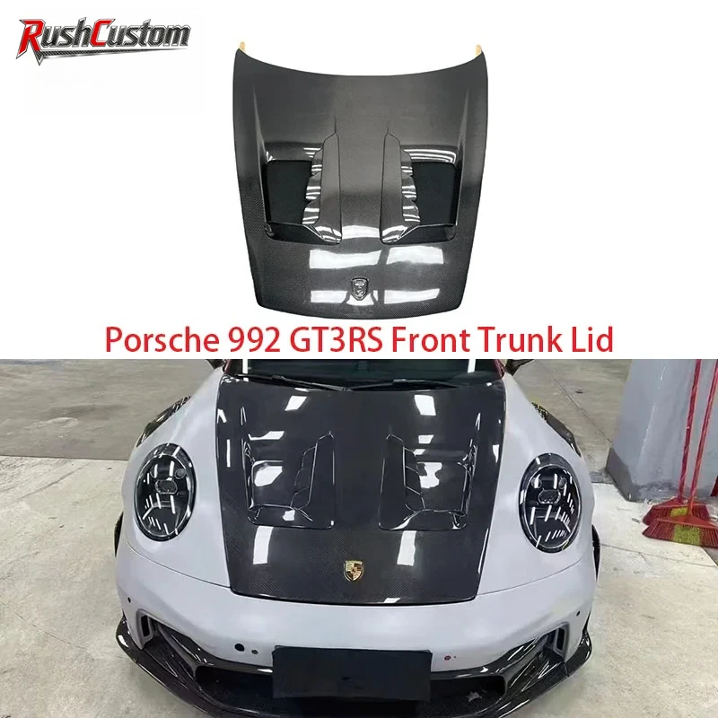 

Carbon Fiber Car Front Bumper Engine Hood Bonnet Vent Cover Parts For Porsche Carrera 911 992 2019-2023 GT3 Style Body kit