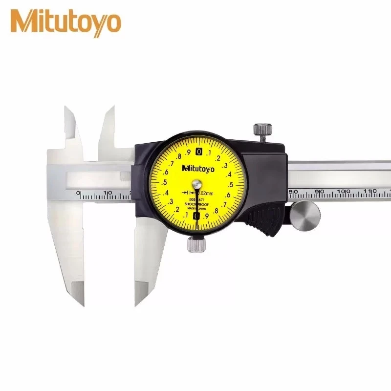 

Mitutoyo caliper 505-681 D15TN Dial Caliper 6inch 0-150mm 0.01mm Shock Proof Vernier Calipers Micrometer measuring Tools