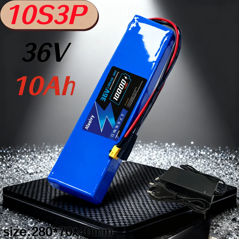 

10S3P 36V 10000mAh 18650 Rechargeable Lithium Battery Pack 500W Power Modified electric scooter Vehicle with BMS.