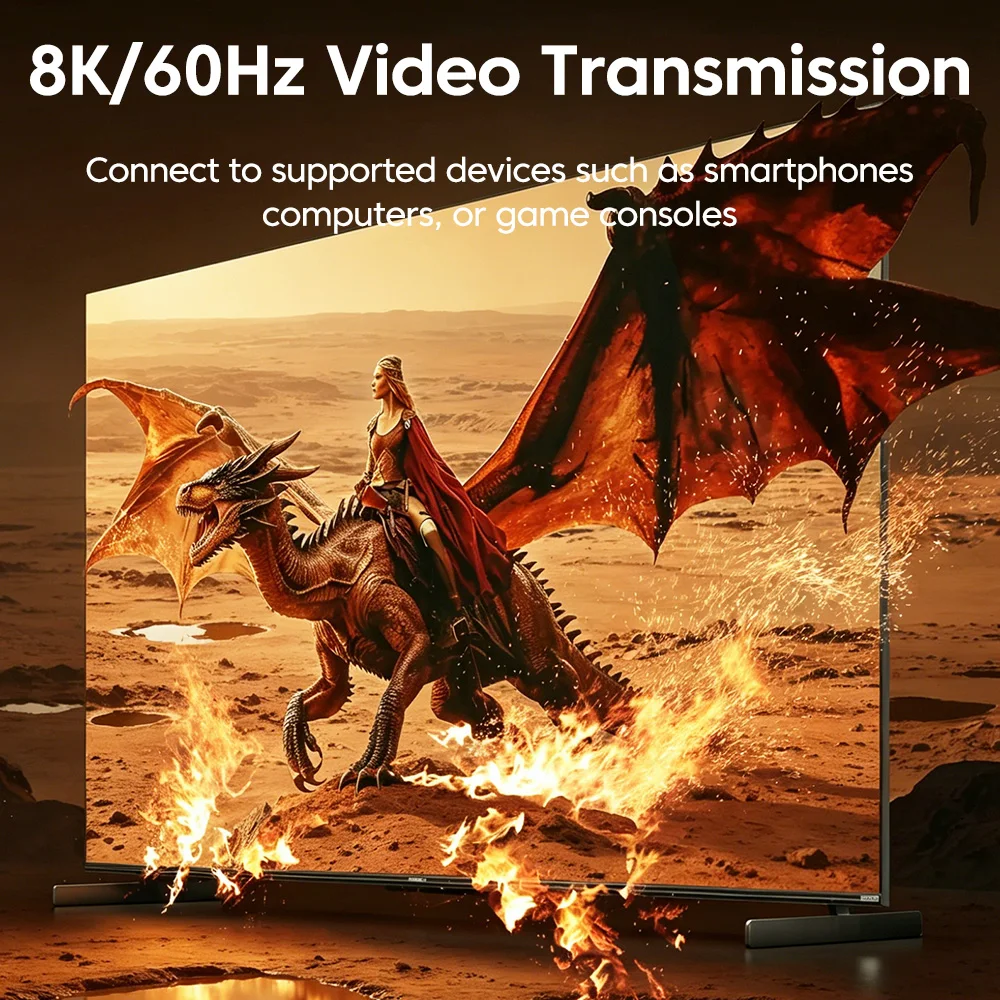 240W Type-C Mother-to-Mother Dual-Sided Fast Charging Adapter for 8K Transmission USB-C Data Cable Charging Converter
