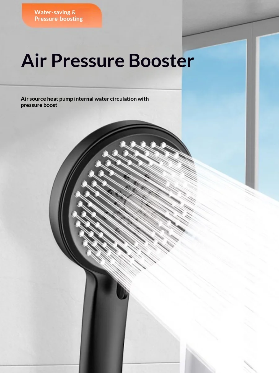 High Pressure Shower Head ABS Handheld Shower Sprayer Black Silver Multifunctional Bathroom Bath Shower Head