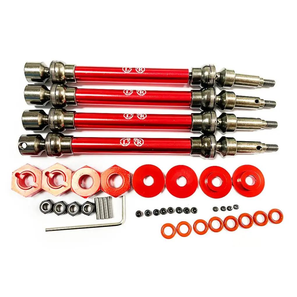 

4x 1/10 Universal Drive Joint RC Upgrade Part Steel Spline Design Rc Universal Drive Joint For ARRMA ARA102690 RC Car Part Red