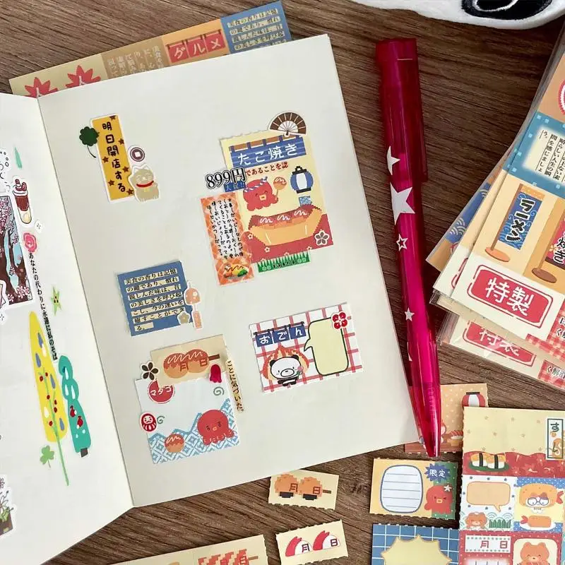 

Charming Japanese Old Showa Style Kawaii Sticker Book, Ideal for Journals, Scrapbooking, DIY Projects