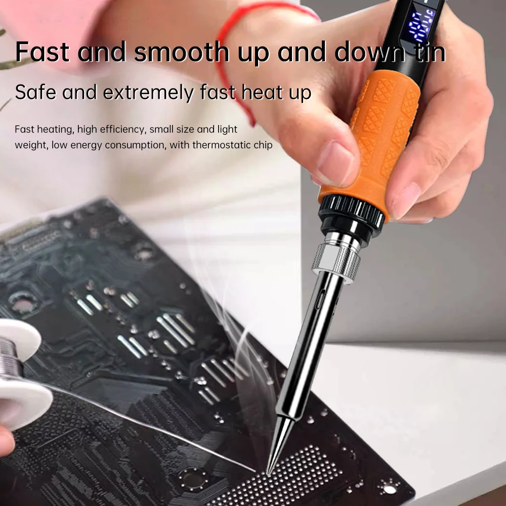 AC220V 90W Temperature Regulating Soldering Iron LED Digital Display Internal Heat Type Temperature Regulating Soldering Iron Se