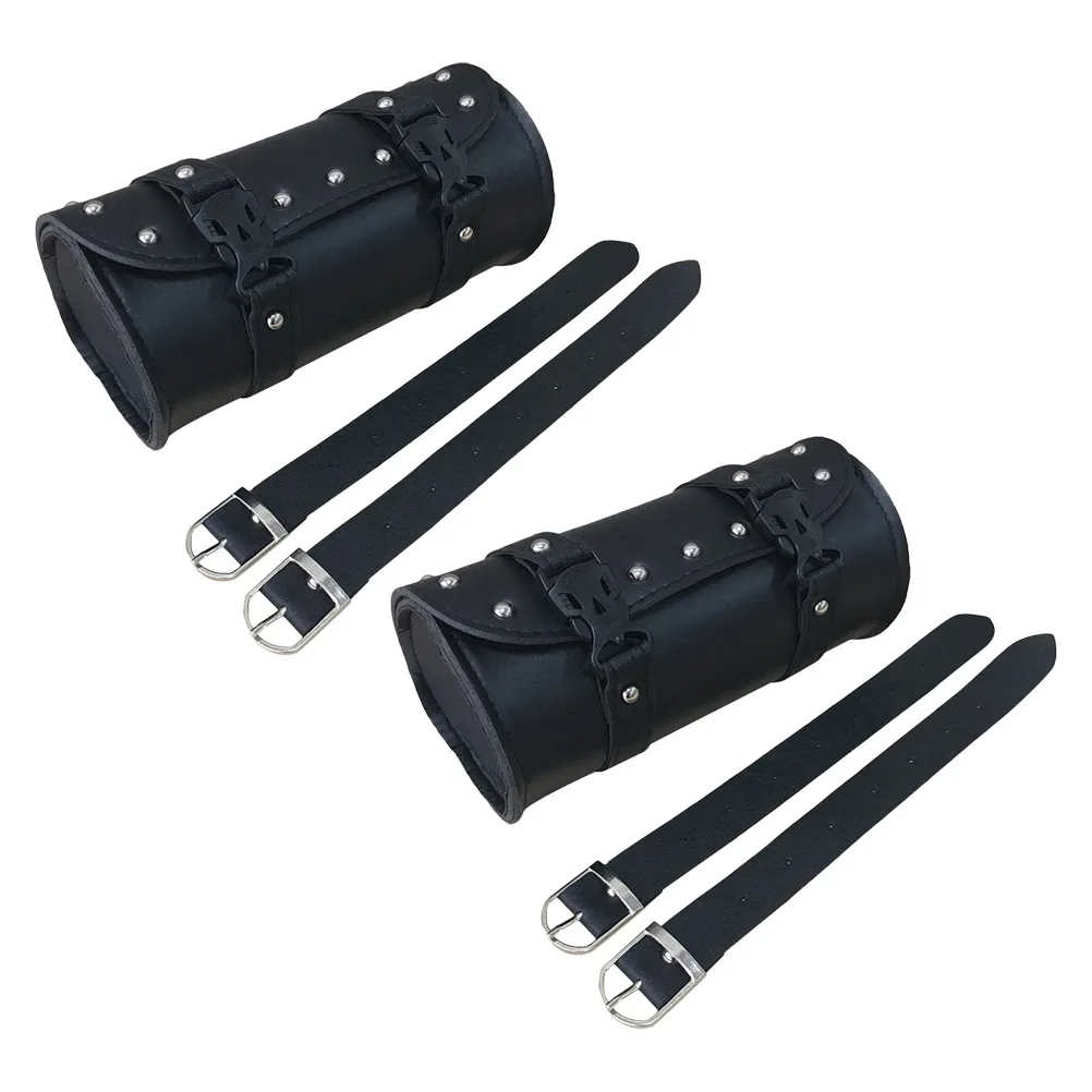 

2Pcs Motorcycle Saddlebags Waterproof Tool Bags Black Round Storage Bag Saddle Bags Motorcycle Accessories