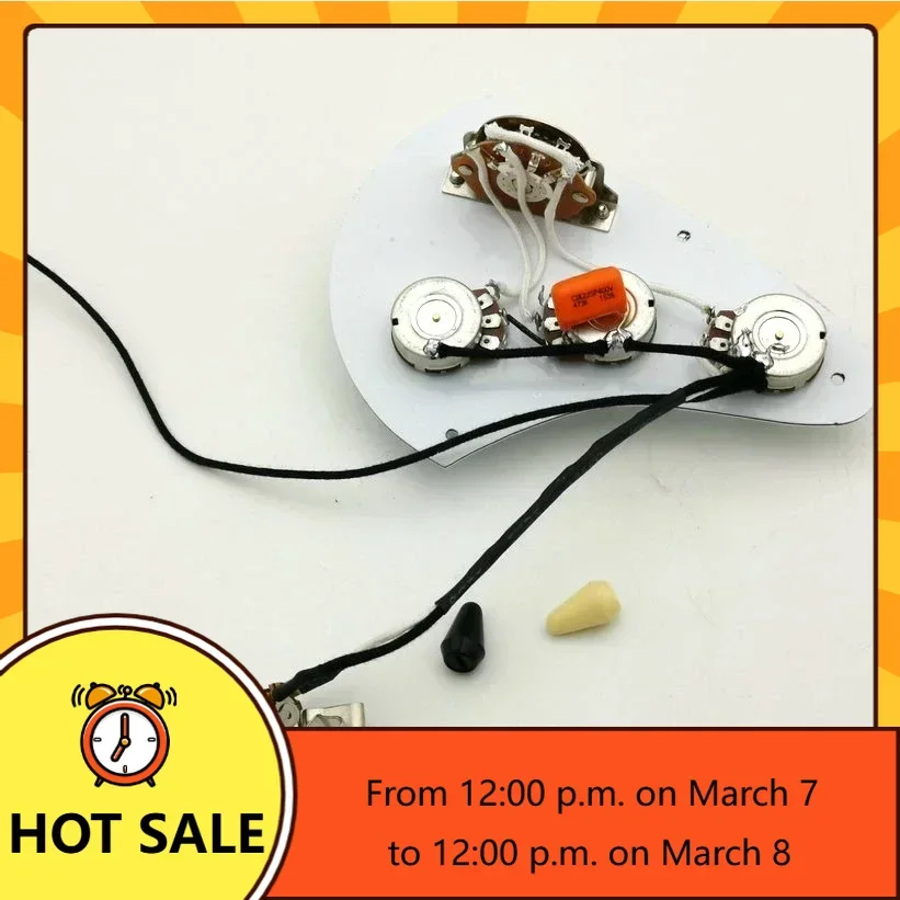 

QI-X- Music Store-ST Guitar Pickups Wiring Harness 250K Copper Shaft Potentiometer Fit for ST Guitar