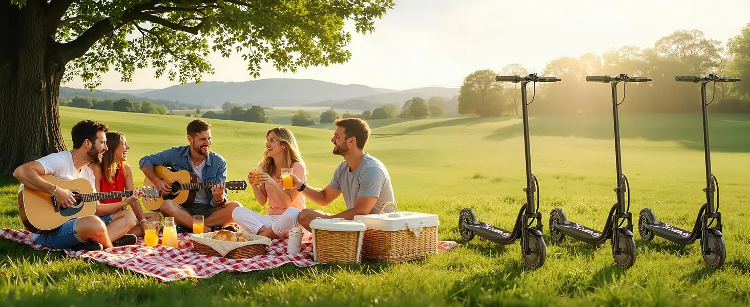 Electric Scooters for Adults Teens, 350W Motor, 8.5'' Solid Tires, 37V 7.8AH Battery,21Miles Max Range, Front Suspension,APP Control for Commuting