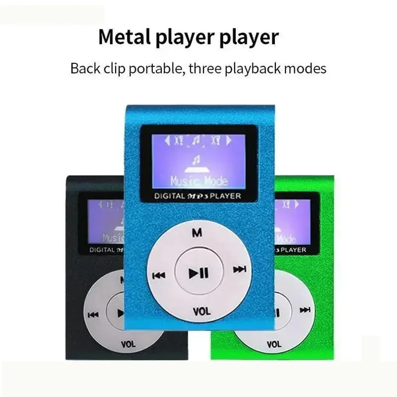 Mp3 Student Walkman Support Sd Tf Card Music Player Mini Equipped With Wired Headphones Portable Clip Mp3