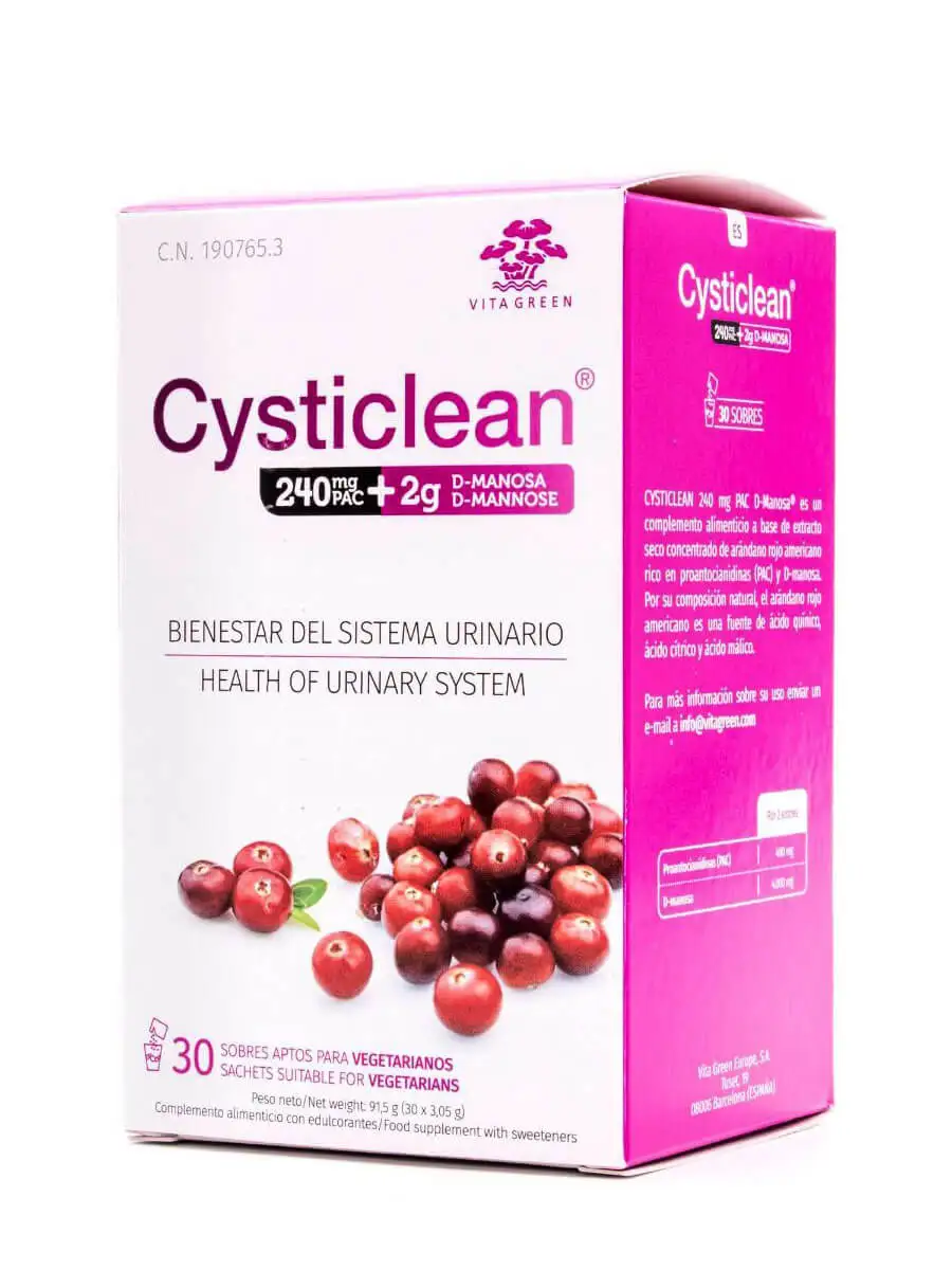 Cysticlean 240 mg pac d-manmosa 30 envelopes-well-being of the urinary system.