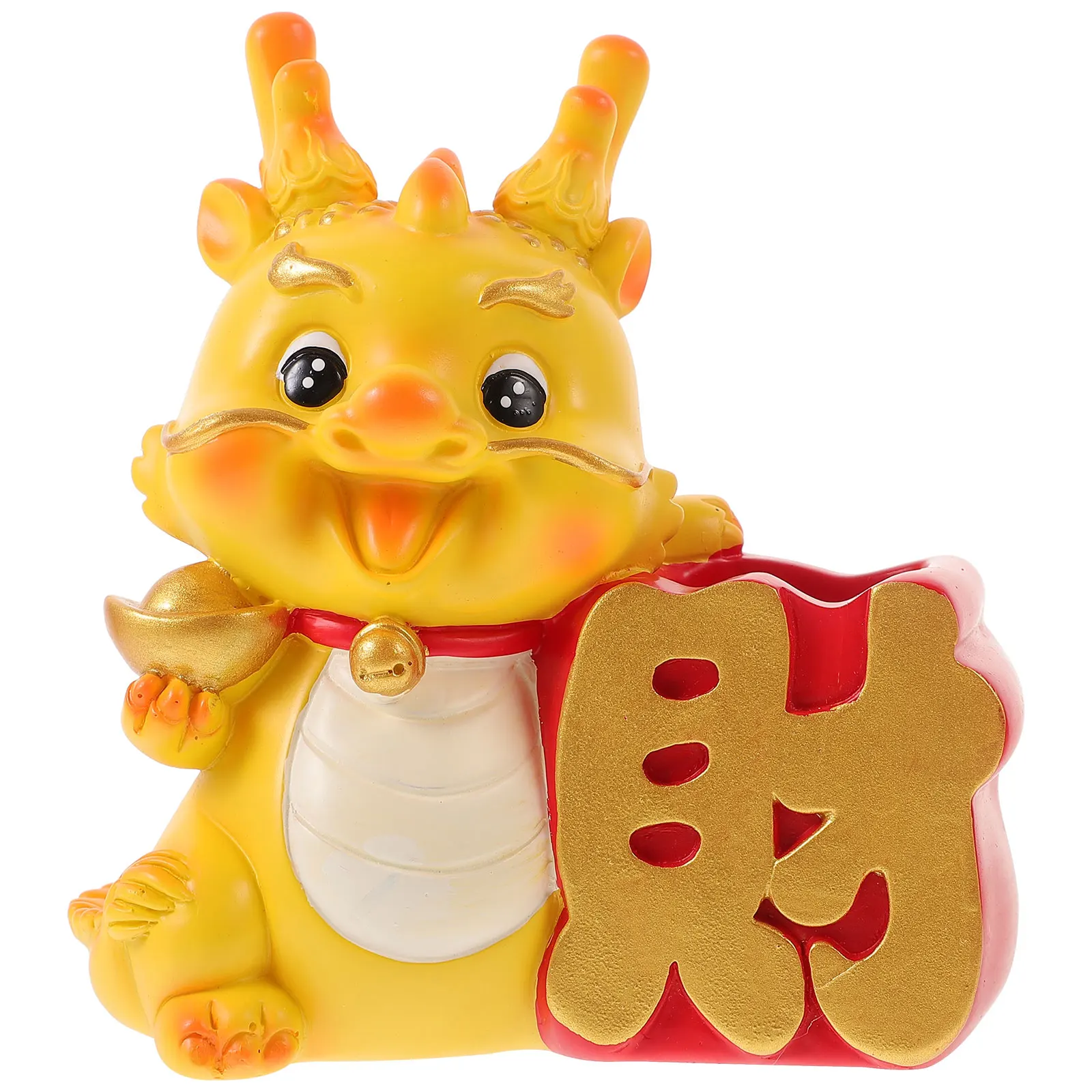 

Dragon Year Resin Pen Holder Desk Organizer Large Capacity Cute Small Dragon Design Office Table Decor pencil cup holder pen