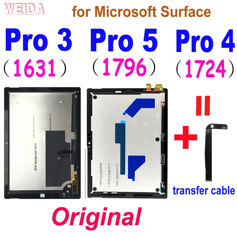 Imagem -02 - Montagem de Digitador de Tela Sensível ao Toque Lcd Superfície Original Pro Microsoft Surface Pro 1631 Pro 1724 Pro 1796