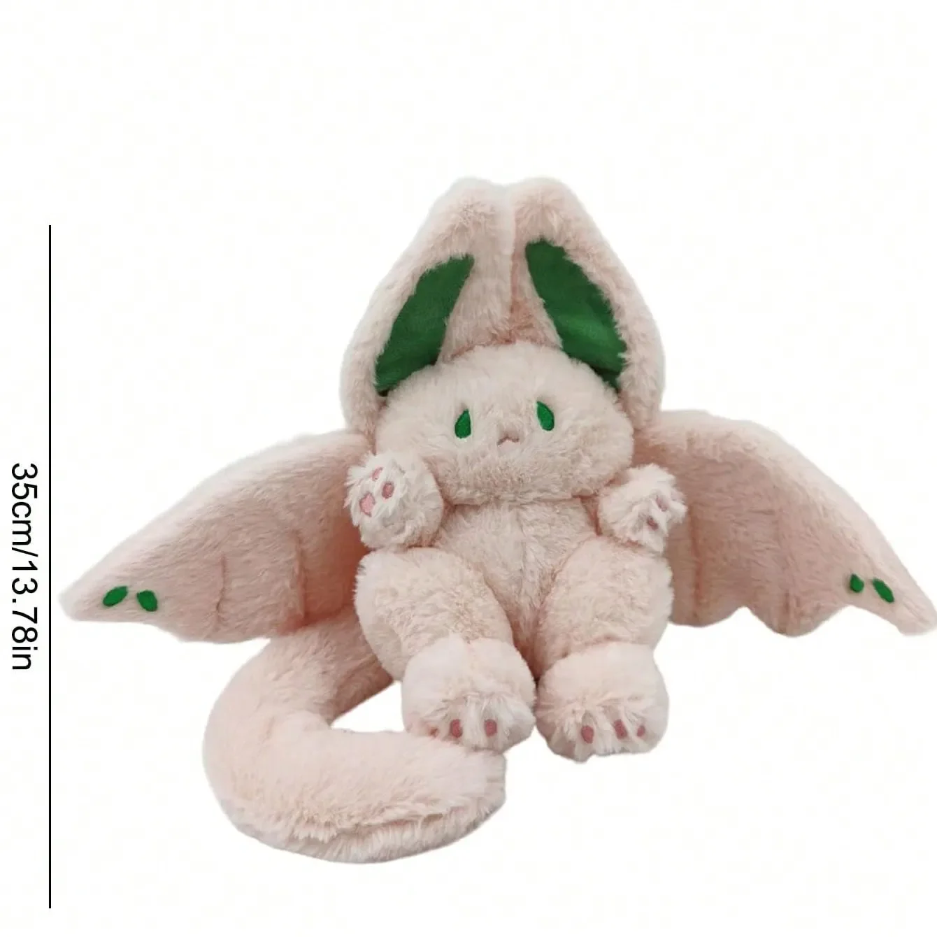 1 قطعة لعبة أرنب الخفافيش القوطية القطيفة 13.8 بوصة ، وسادة أرنب الخفافيش الناعمة ، هدية حيوانات محشوة لطيفة لعيد الميلاد وعيد الميلاد