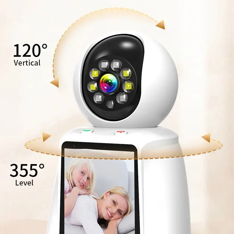 Smart Video Call Camera 3MP HD Two-way Video One-touch Call Infrared Night Vision 2.8inch Wifi Motion Detection Alarm Push Voice
