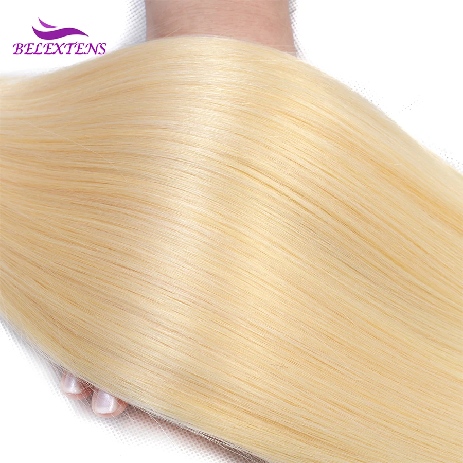 Blonde, glatte Echthaarbündel, Farbe 613, brasilianische Spitzenqualität, 1/3/4 Stück, rohe Bündel, Echthaarverlängerungen, Lieferung in 3–7 Tagen – Detail 6