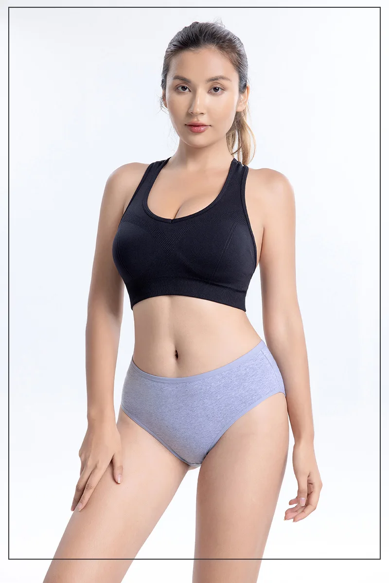3 Teile/satz Frauen Sexy Nahtlose Baumwolle Höschen Große Größe Unterwäsche Weibliche Unterhose Mädchen 6 Einfarbig Weiche Slip Dessous 8815 – Detail 1