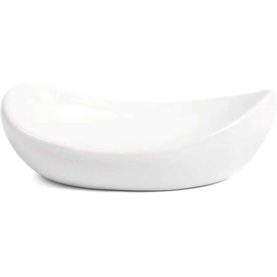 

Ceramic Soap Dish Holder for Bathroom Tub and en Sink White