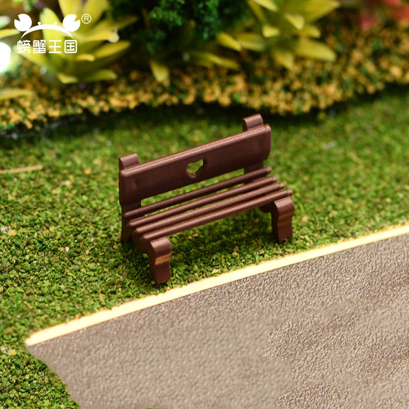 10pcs Miniature Garden Bench Plastic Chair Micro Landscape Decorative Craft Toys Dollhouse Furniture Model Building Accessories