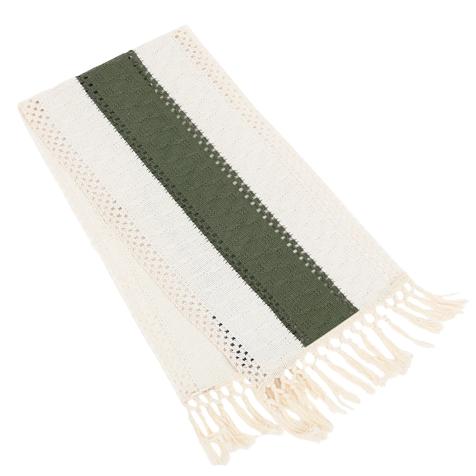 

Cotton Linen Rustic Table Runner Knotted Tassel Boho Decorative Tablecloth for Dining Table Wedding Party Farmhouse Decor