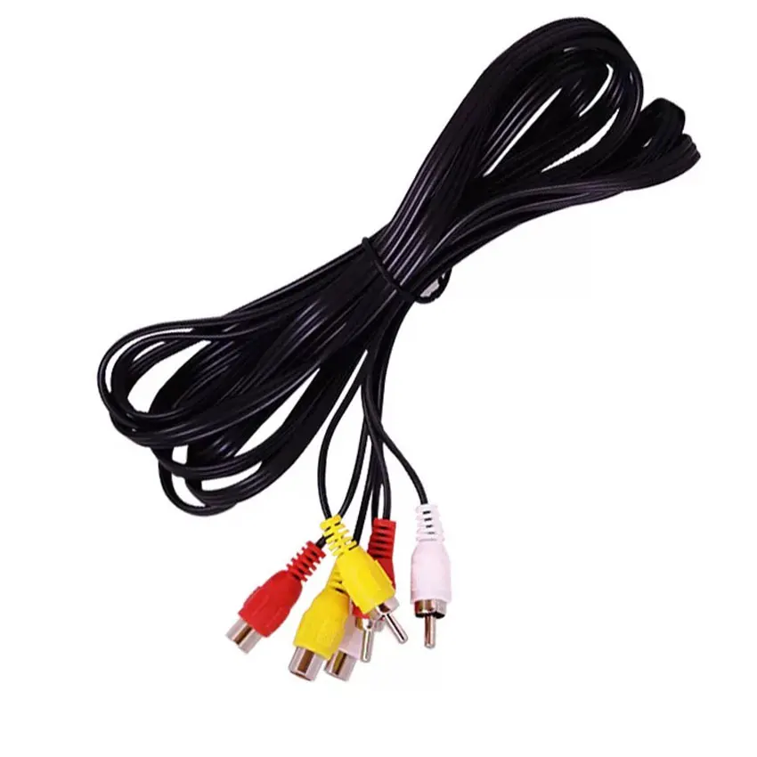1PCS 1.5M  3 RCA Male to 3 RCA Male female connector Composite Audio Video AV extension Cable Plug Cables