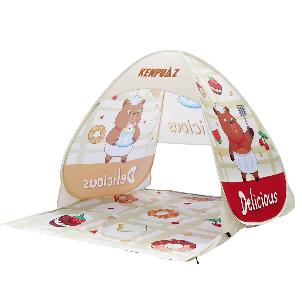 Kenpuaz praia à prova dwaterproof água barraca de família acampamento ao ar livre piquenique crianças tendas ventilar pop up aberto portátil para o bebê sombra sol