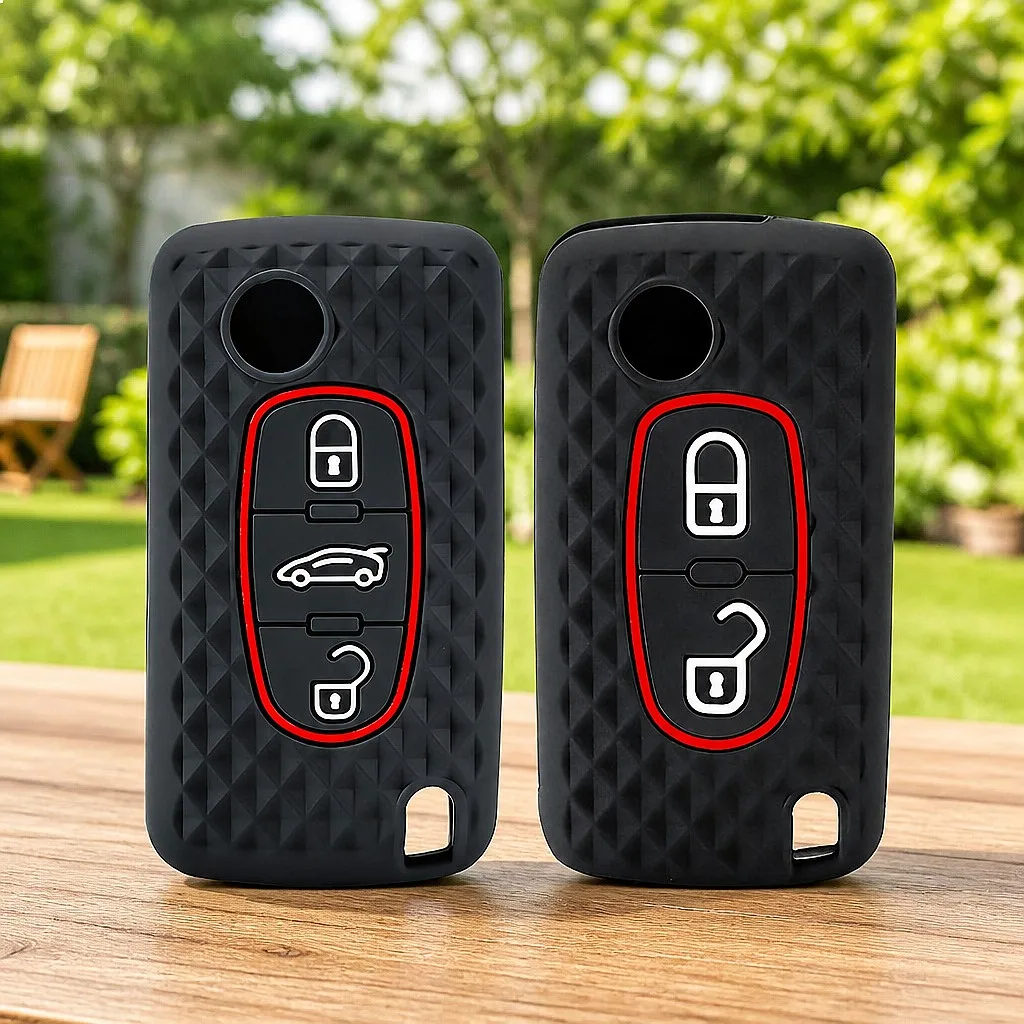 2 3 Button Key Case Cover for Citroen C-Crosser C3 C4 Picasso Berlingo Case for Peugeot Partner Tepee 207 307 308 407 Keychain