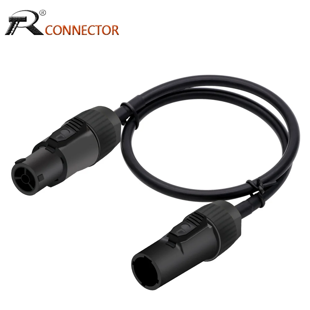 1pc 3pins High-End Waterproof Powercon Connector,1.5M NAC3FX-W NAC3MX-W PA66 Material I0P65 Grade,Input&Output Available