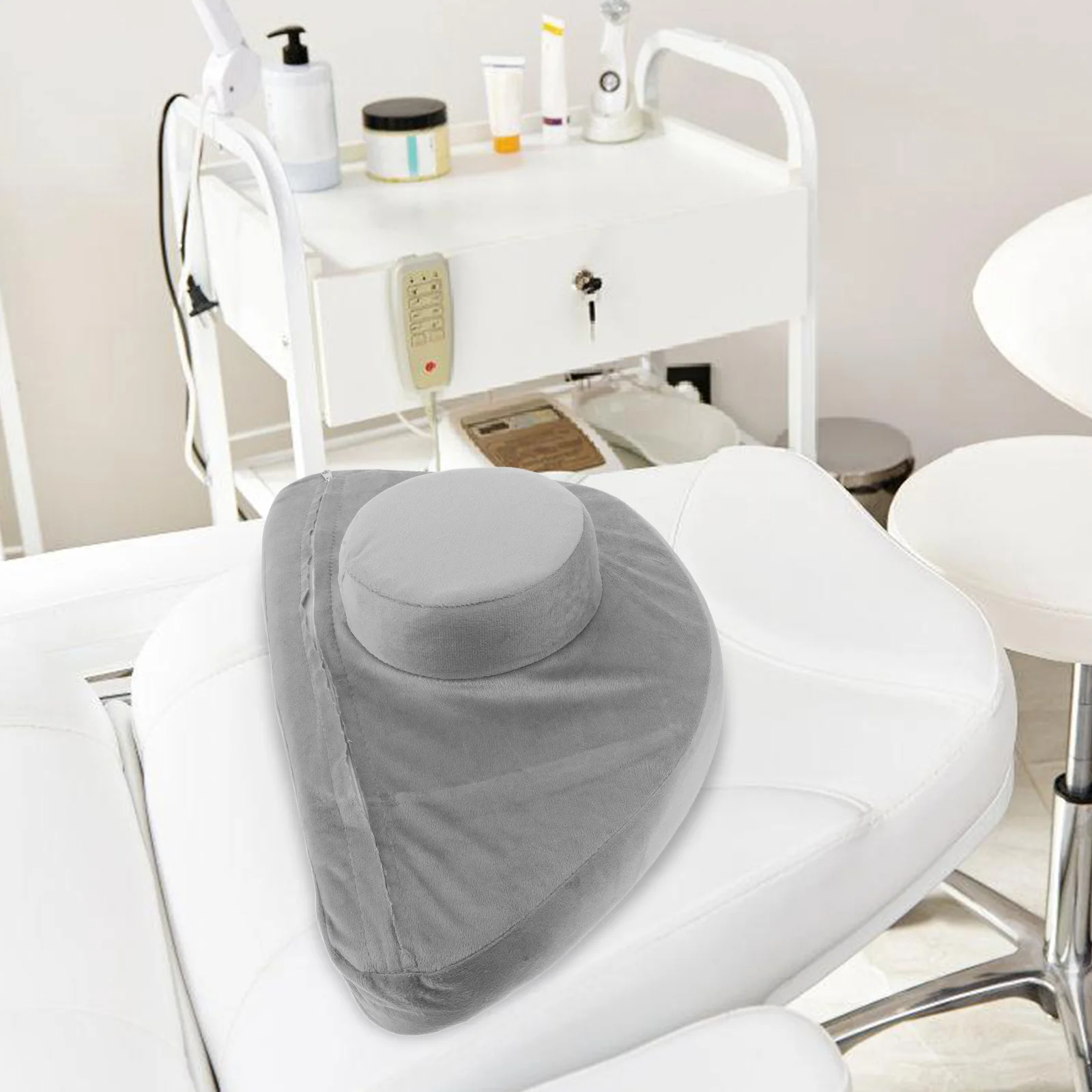 

Beauty Bed Pillow: Anti-Sagging Cylindrical Massage Headrest Cushion Neck Support Spa Facial Salon Accessories