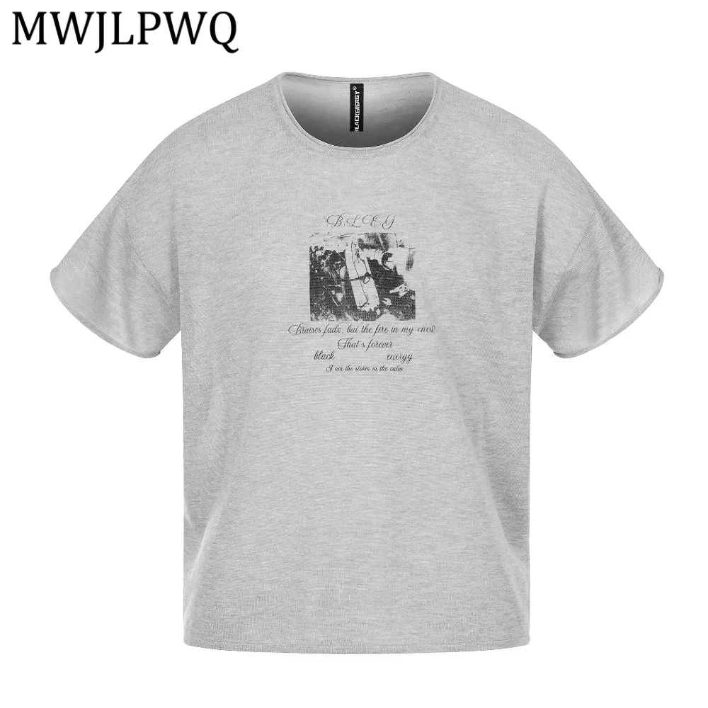 

MWJLPWQ Summer New American Unique Pattern Design T-Shirt For Men Retro Style Loose Short-Sleeve Tops 2026 Summer New 14524
