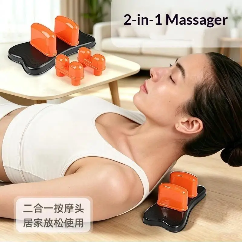 2 In 1 Cervical Neck/Waist Massager With Detachable Massage Nodes Deep Muscle Tension Relief For Home Office Daily Relaxation