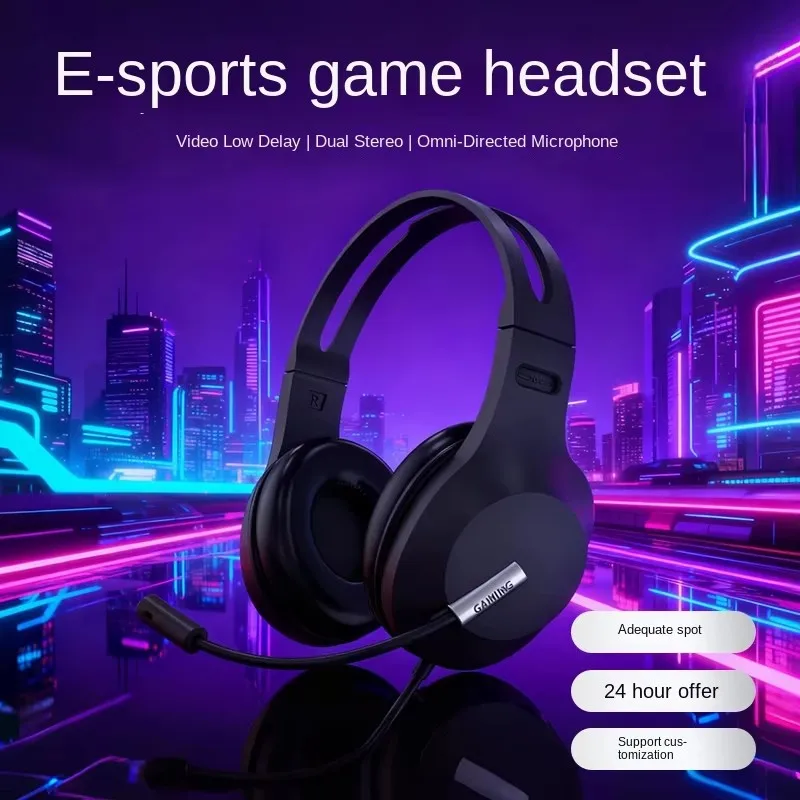 Casque filaire 3.5MM avec micro pour équipement étudiant casque supra-auriculaire adulte pour le travail à distance cours en ligne jeu appels au bureau à domicile