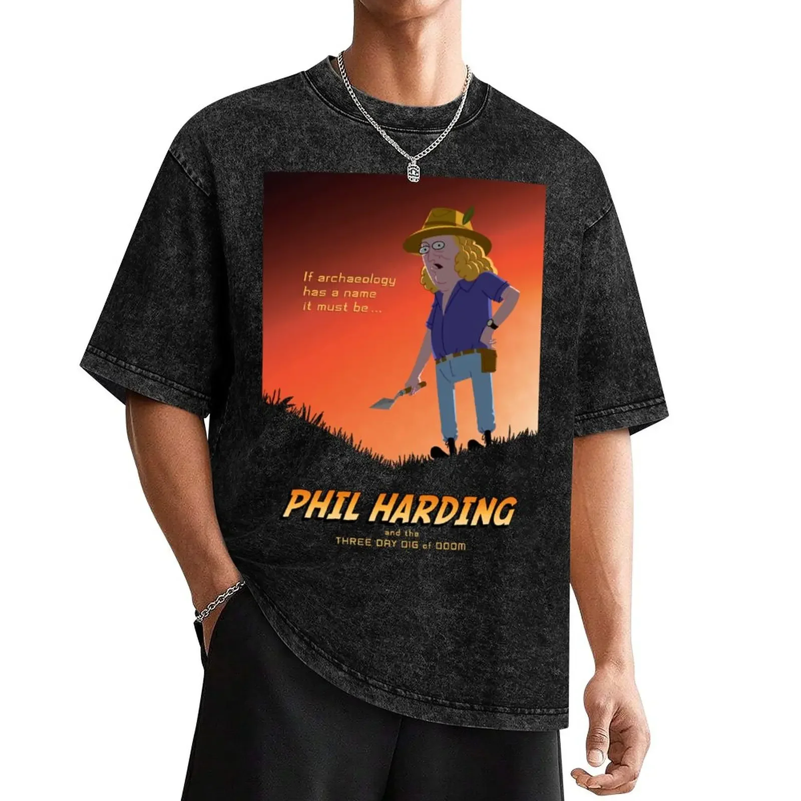 

Phil Harding - Time Team T-Shirt oversized custom t shirt rapper graphic tees clothes for men