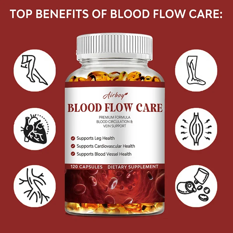 كبسولات العناية بتدفق الدم - تدعم عروق الساق والقلب وصحة القلب والأوعية الدموية وتعزز الدورة الدموية وتحسين الطاقة #3