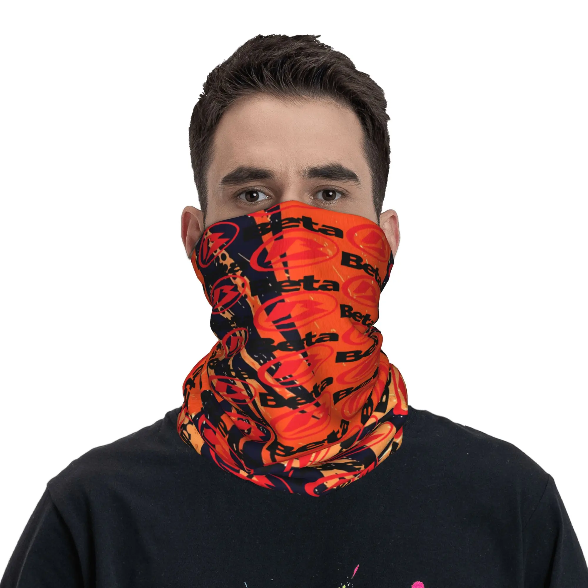 Custom B-Betaed Motor Bandana Neck Gaiter Windproof Face Scarf Cover Women Men Motorsports Automobiles Headwear Tube Balaclava