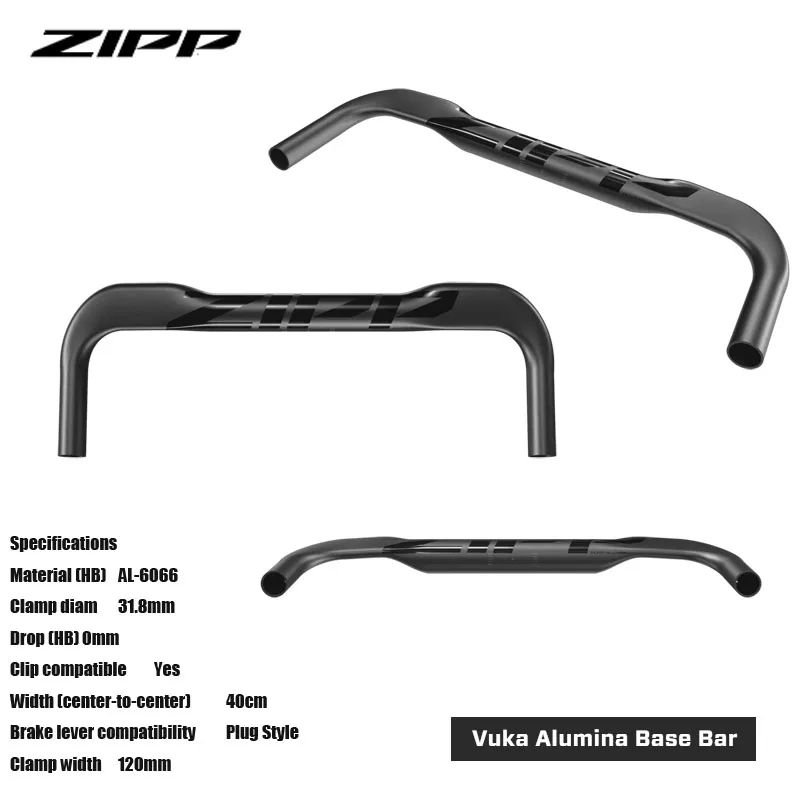 SRAM ZIPP Vuka Alumina Base Bar AL-6066 Material 31.8mm Clamp diam 40cm Width (center-to-center) 120mm Clamp width