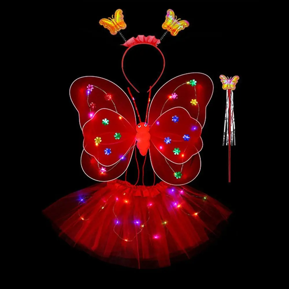 LED-Schmetterlingsflügel für Mädchen (2-8 Jahre) mit Leuchteffekt – Ideal für Kostüme und als Engelsflügel – Detail 6