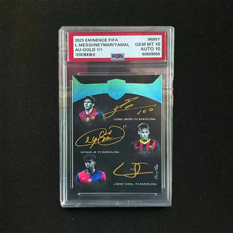 MSN Messi, Neymar, and Suárez Signed High-Quality Soccer Star Card—World Cup Argentina Collectible Card
