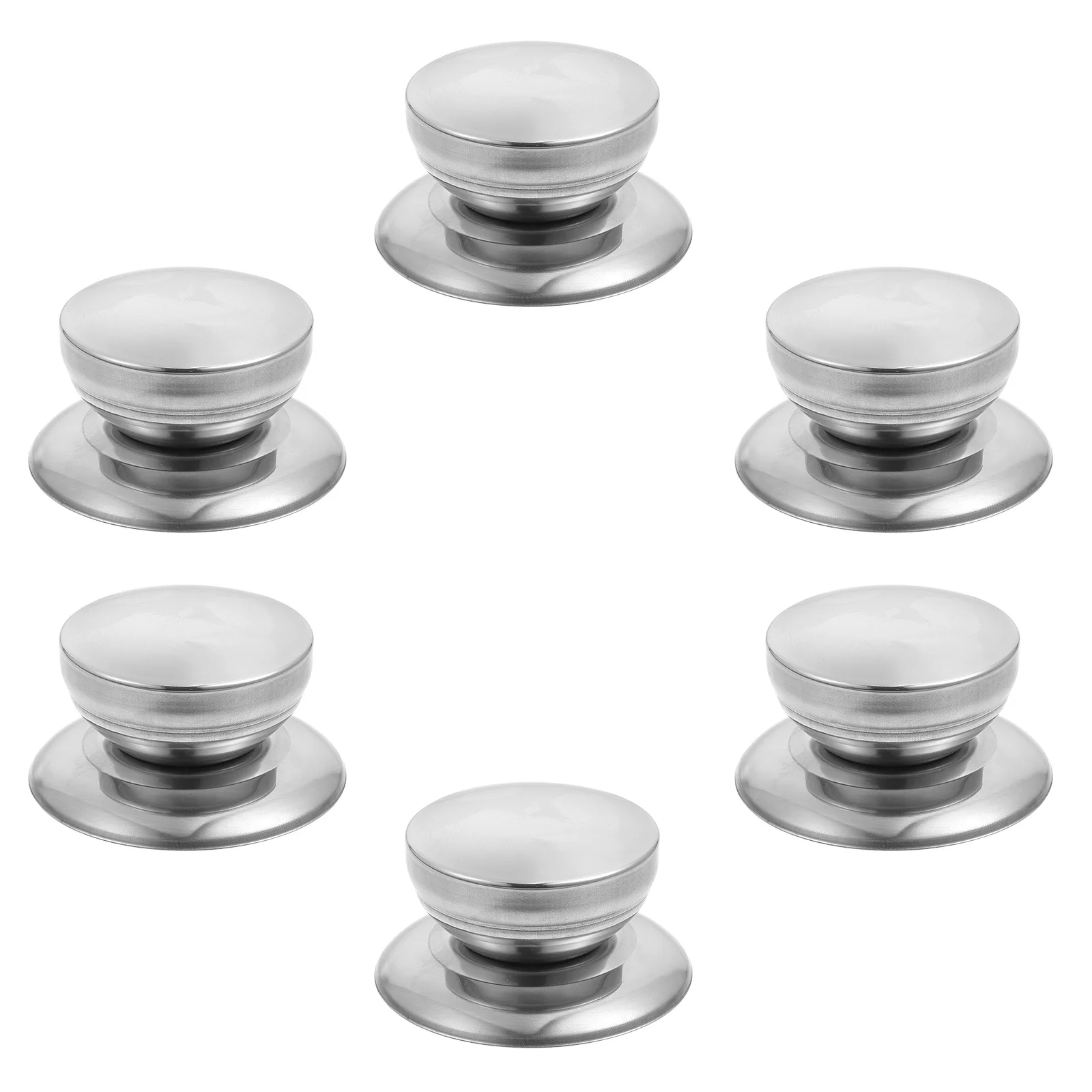 

6Pcs Kitchen Gadget Pot Lid Grip Stainless Steel Non Slip Replacement Handle for Frying Pan Steamer Soup Pot Cookware Accessory