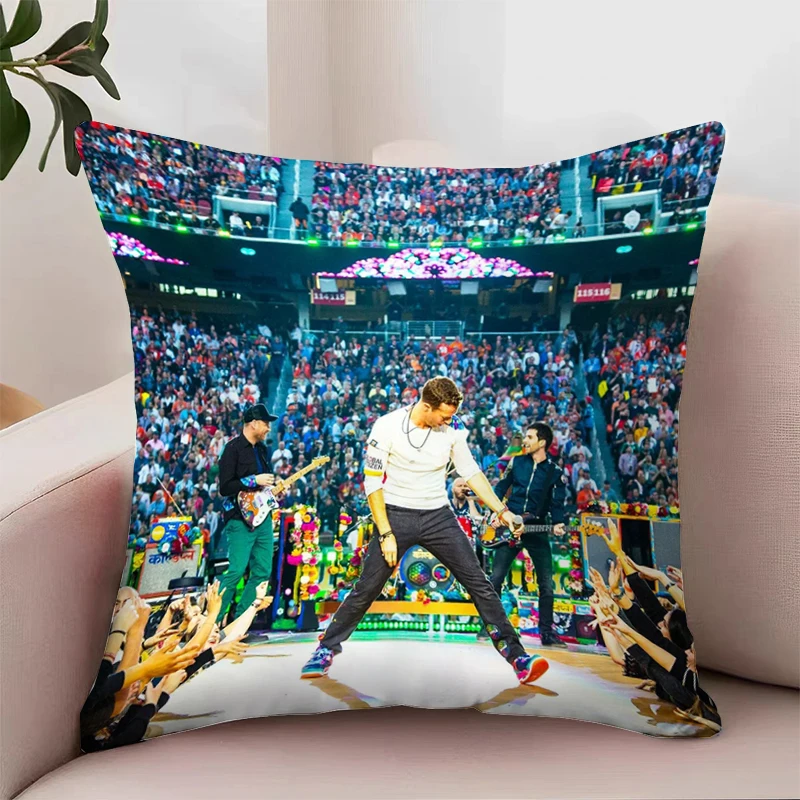 C-Coldplay Cushion Cover 45x45 Cushions Covers Covers for Bed Pillows Home Decor Aesthetic Room Decoration Pillowcase 40x40