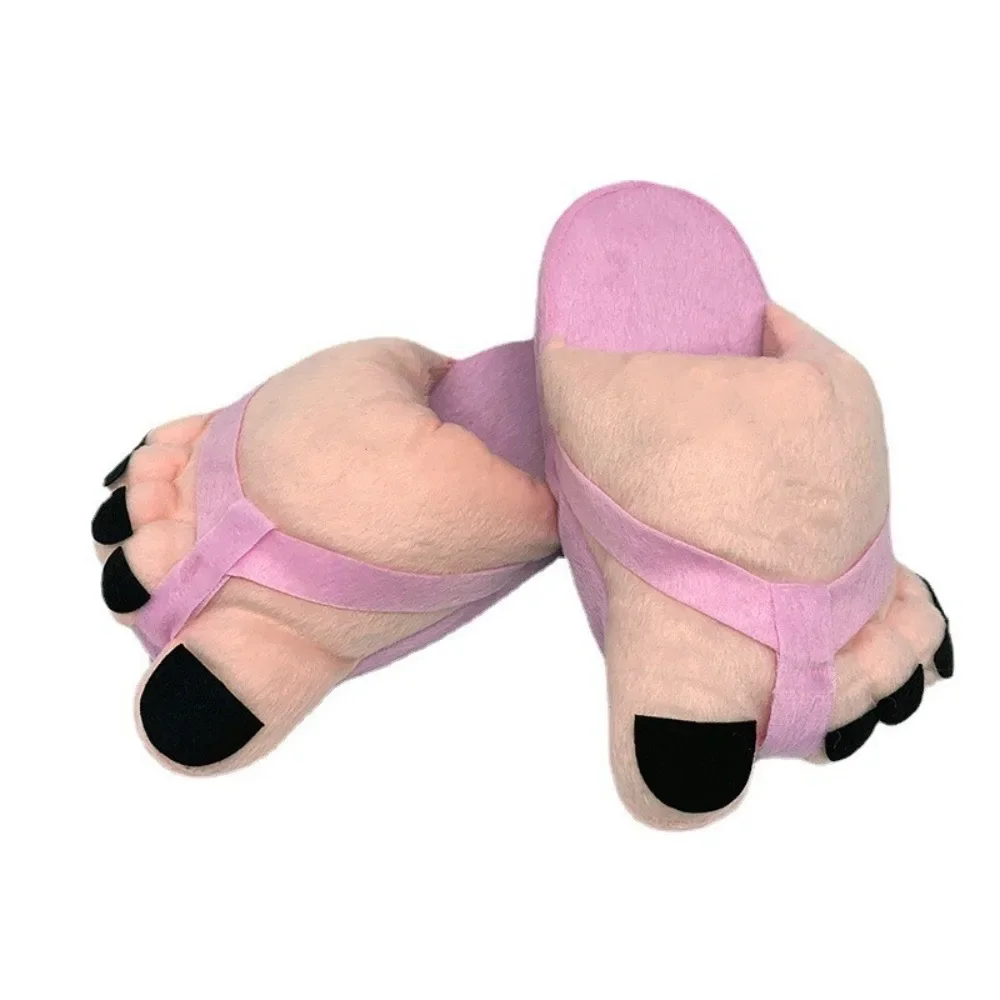 Kreative Winter-Hausschuhe für Damen und Herren, lustige Partner-Hausschuhe für große Füße, weiche, warme Baumwoll-Slipper für Zuhause – Detail 8