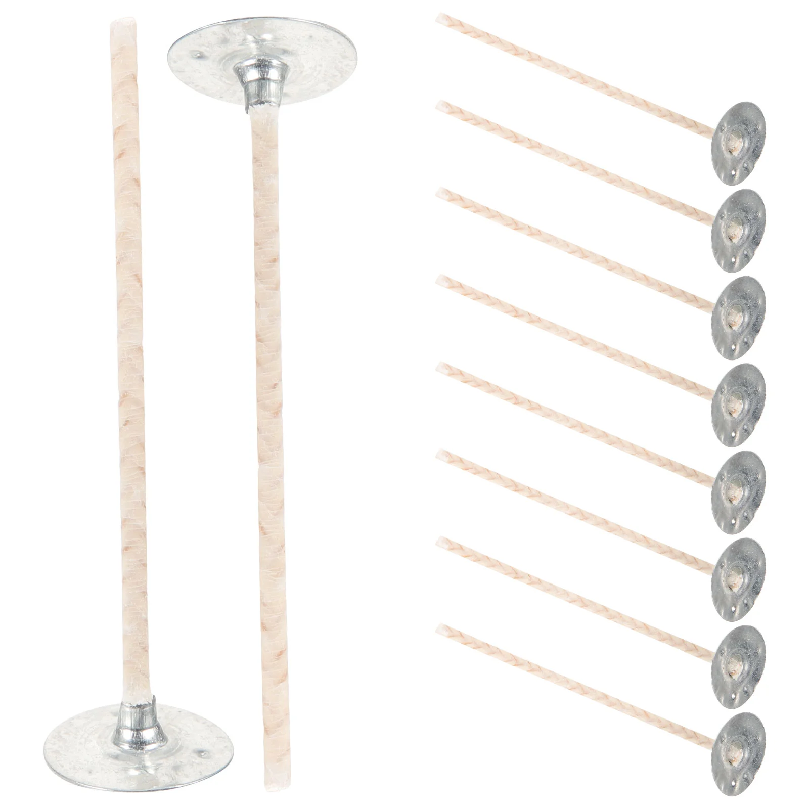

10 Pcs Wick Stickers for Making Decorative Wax Core Cotton Wicks DIY with Metal Base Oil Lamp