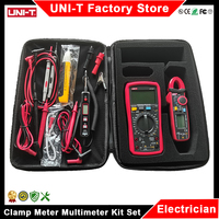 UNI-T UT210E UT204+ UT202A+ UT107+ UT890C UT61E+ Clamp Meter Multimeter Kit Set Professional Electrician Tester Tools Kit