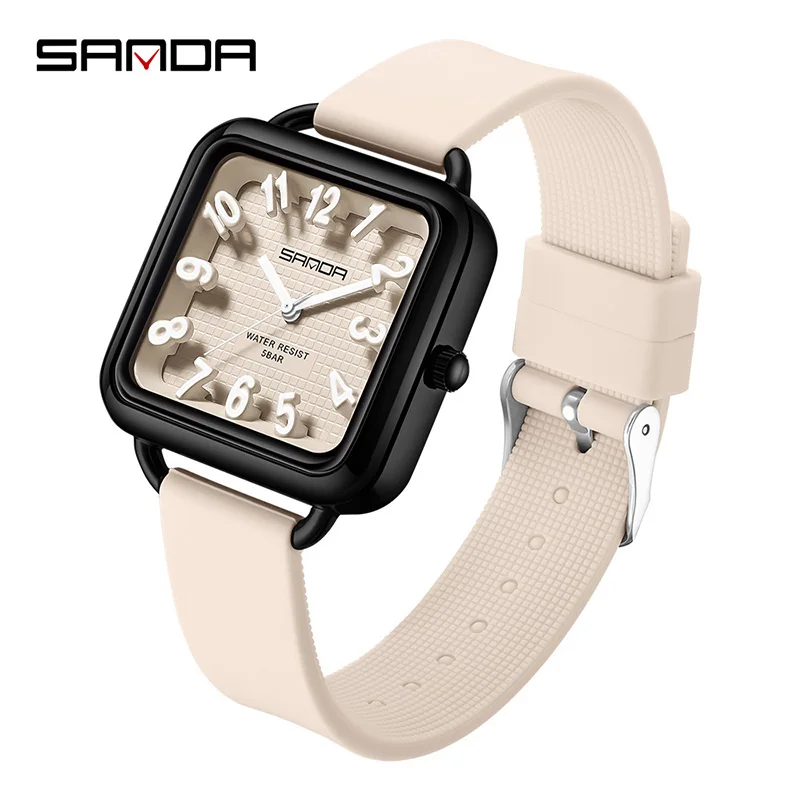 

SANDA 3269 New Fashion Students Quartz Watches Girls Waterproof Silicone Strap Simple Sports Exam Casual Children Wristwatch