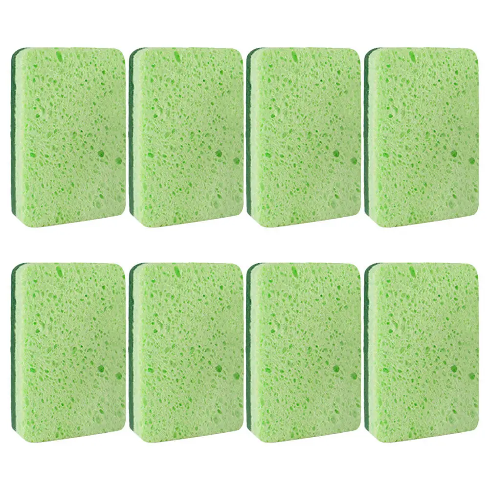 

Набор из 8 плотных губок для мытья посуды, сверхпрочные губки для кухни из древесной массы, впитывающие, маслостойкие