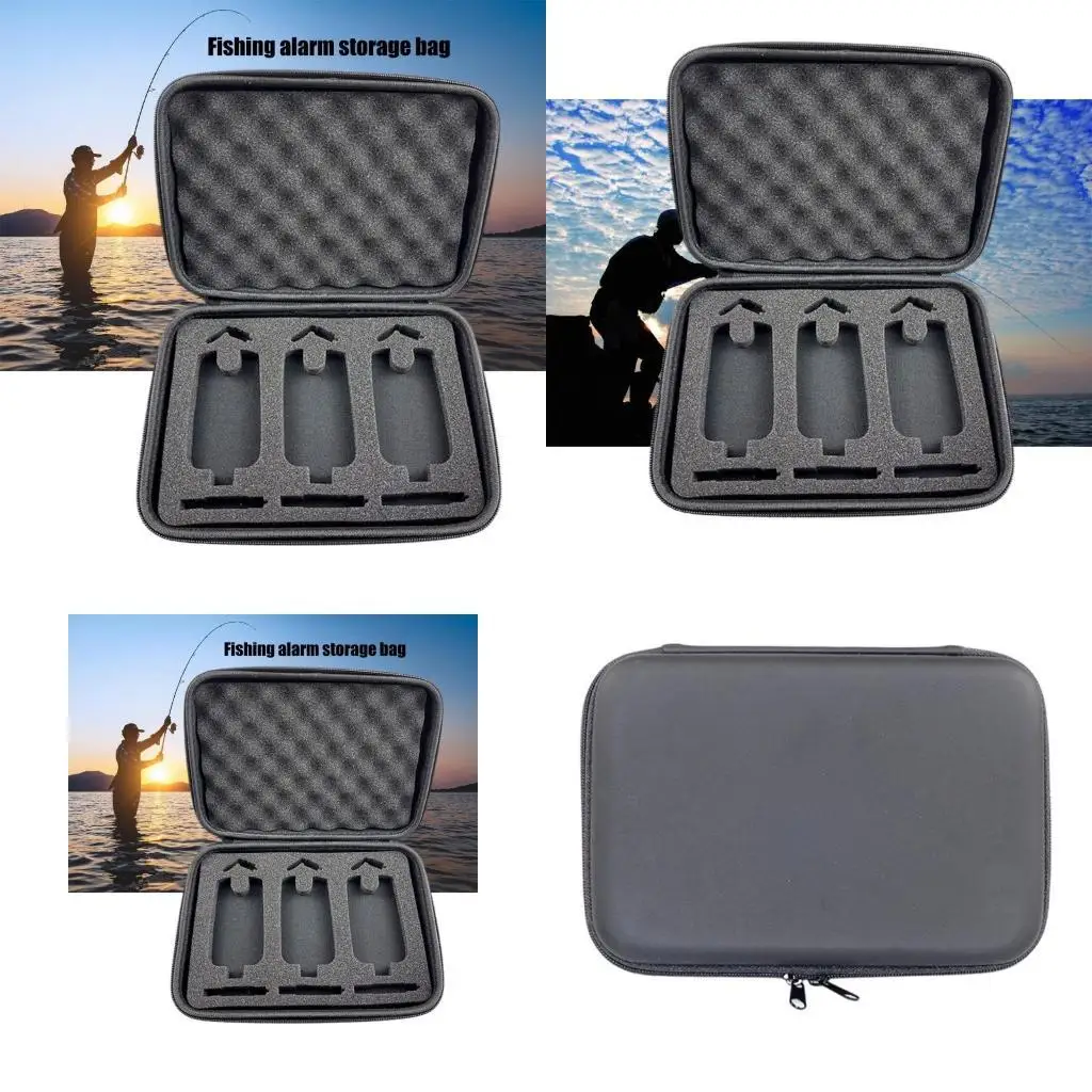 

Y1UC Foam Pad Fishing Swingers Storage Box with Zippers Carry Bag Easy to Use